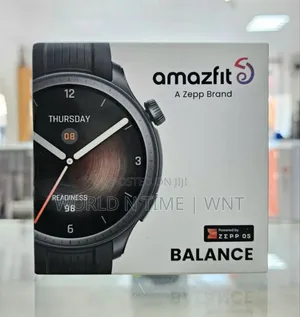 Amazfit Balance Smart Watch Grey Case Black Belt