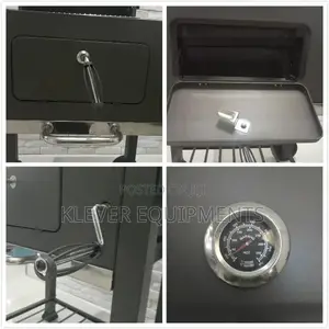 Charcoal BBQ Grill With Side Table
