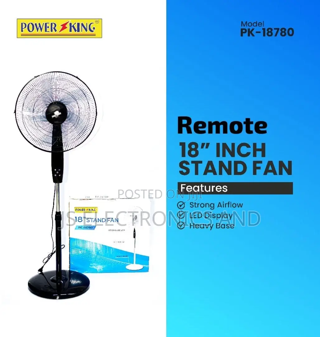 Power King Size 18 Fan Ya Remote