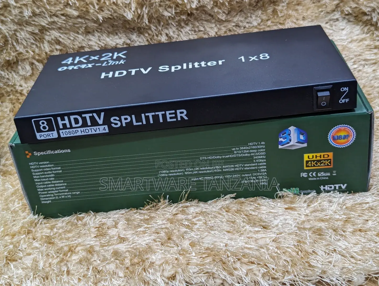 1x8 HDMI Splitter 1 In 8 Out HDMI Splitter Audio, Video