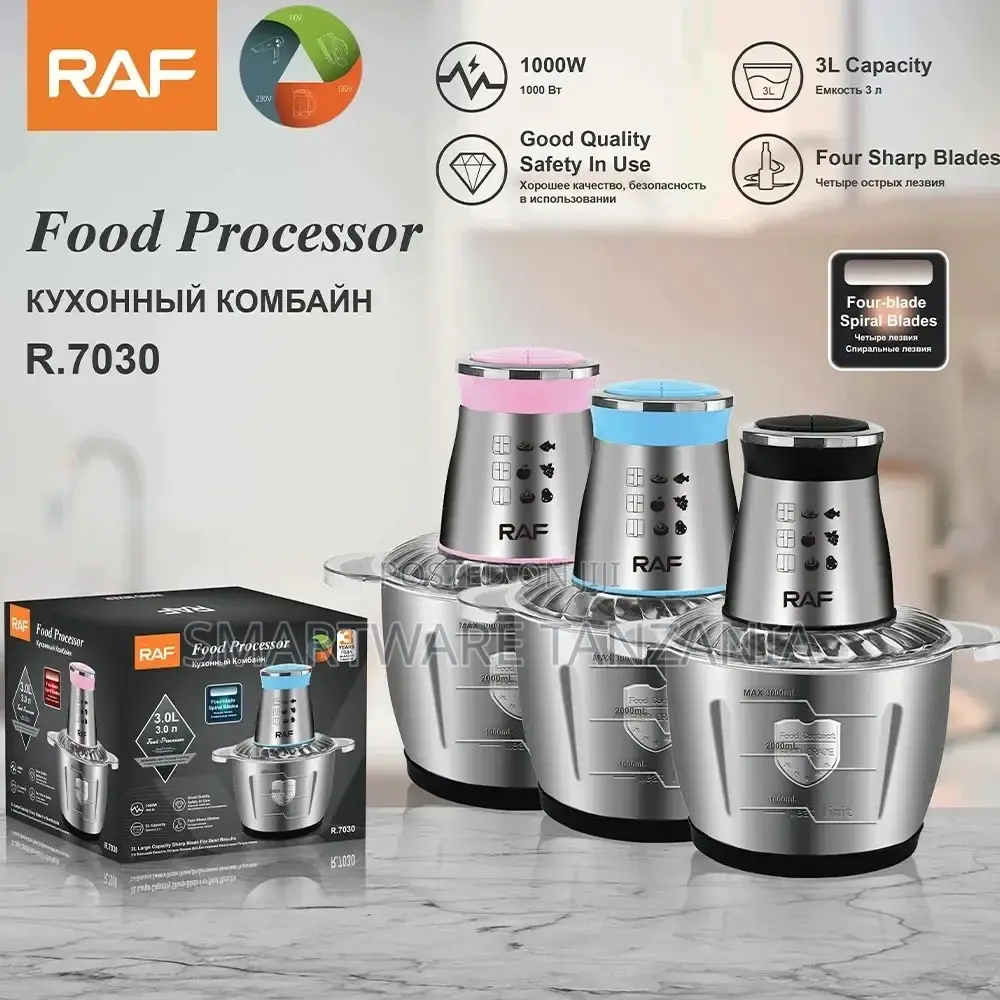 RAF R-7030 Multi Functions Meat Chopper (3 Liter) Steel Bowl