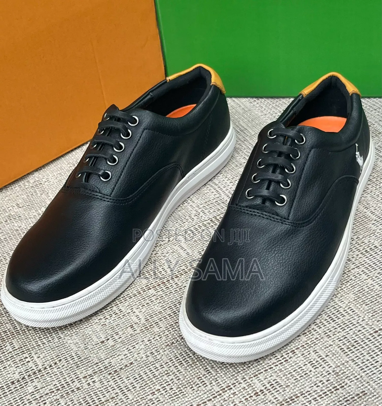Mens Sneakers Brand Polo Material Leather