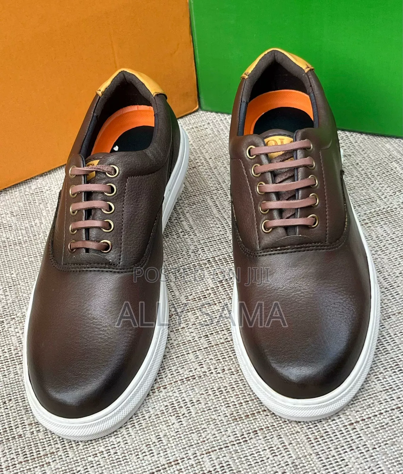 Mens Sneakers Brand Polo Material Leather