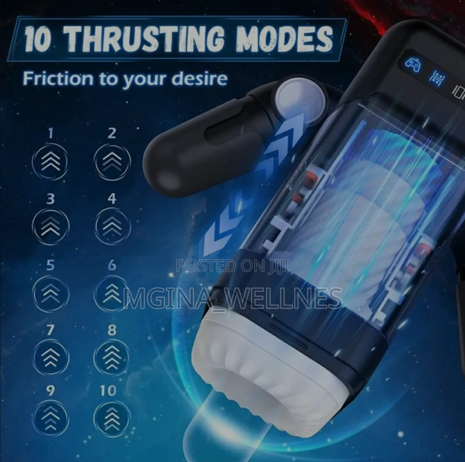 Automatic Masturbation Cup With 10 Thrusting Mode