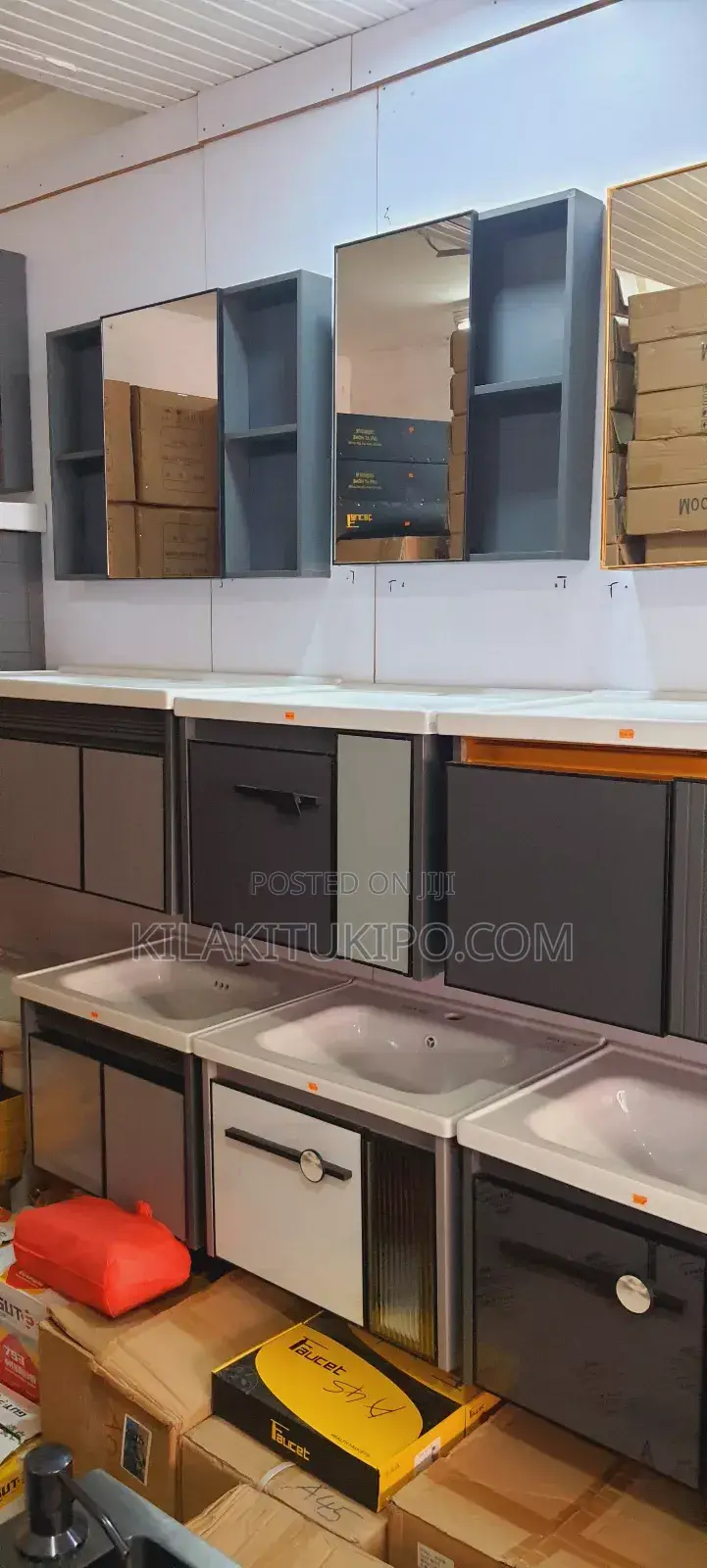 Cabinet,Sink With Mixer, Mirror Full Set 3pcs