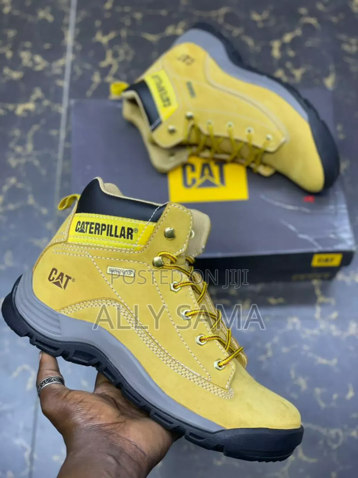 Mens Boots Caterpillar Material Leather