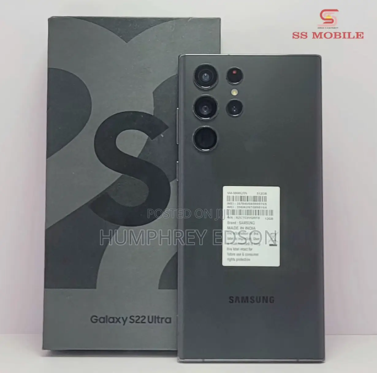 New Samsung Galaxy S22 Ultra 256 GB Black