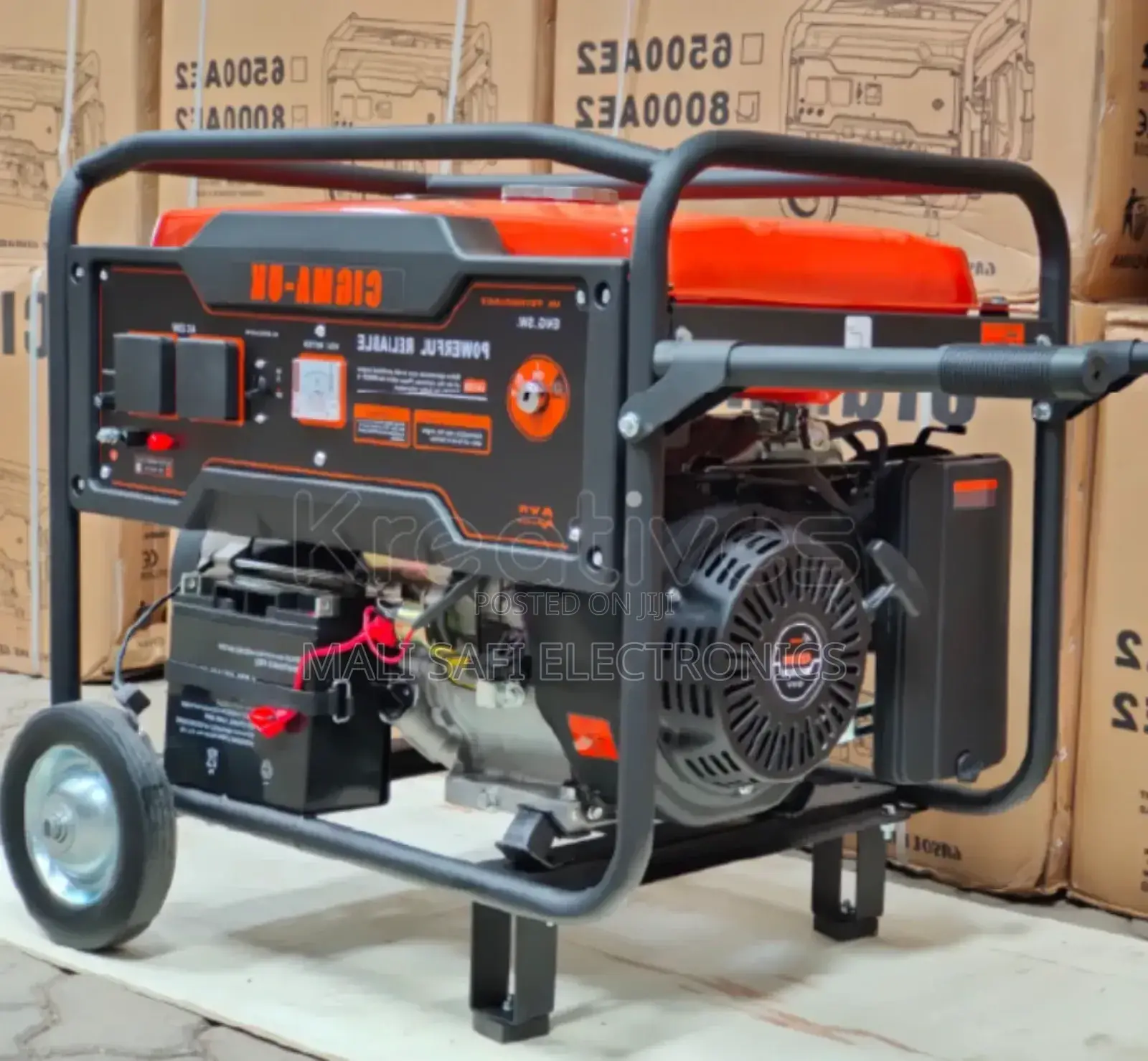 CIGMA-UK 8kv Petrol Generator With Wheels and Trolley