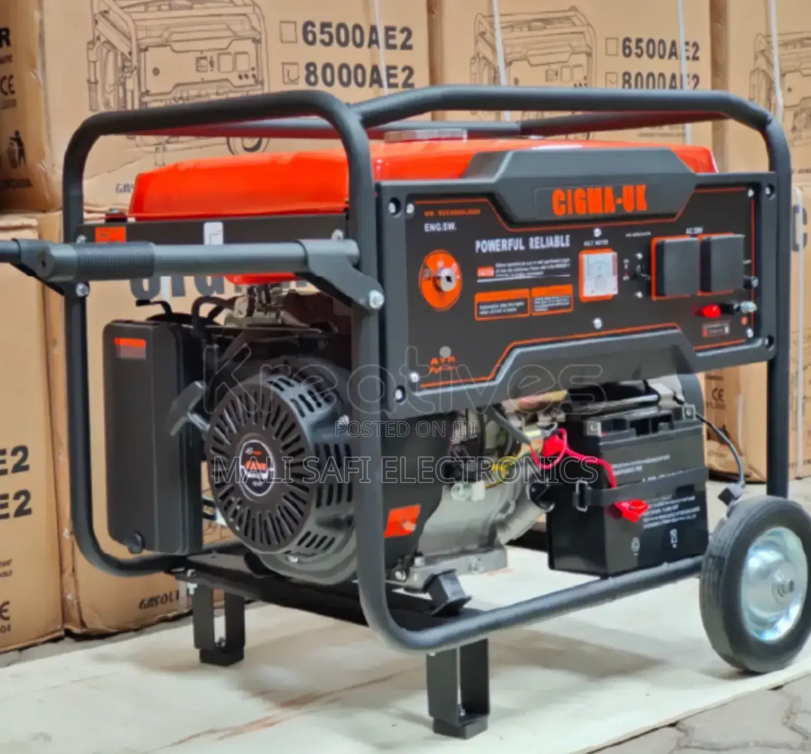 CIGMA-UK 8kv Petrol Generator With Wheels and Trolley