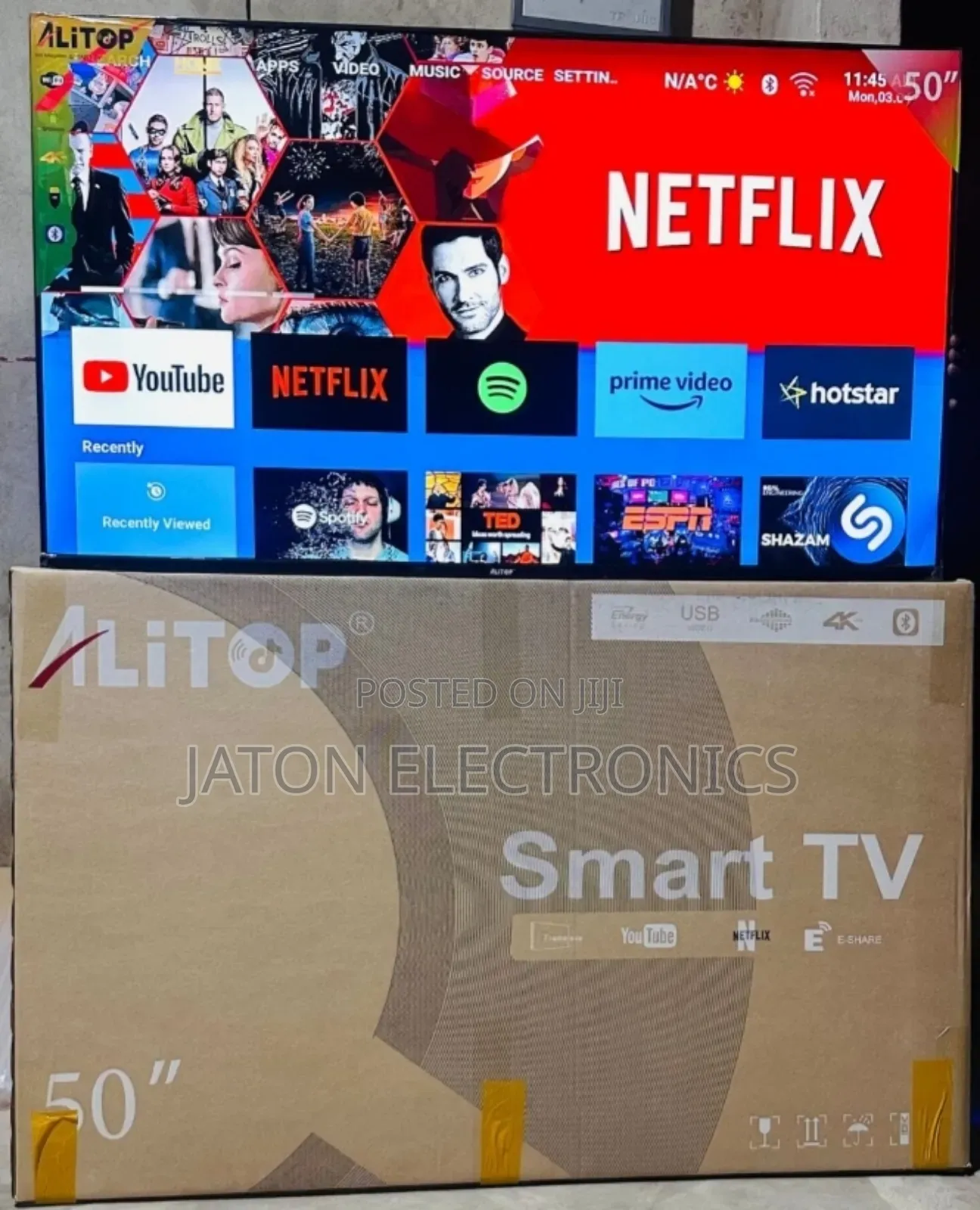 Alitop 50 Inches Smart Tv
