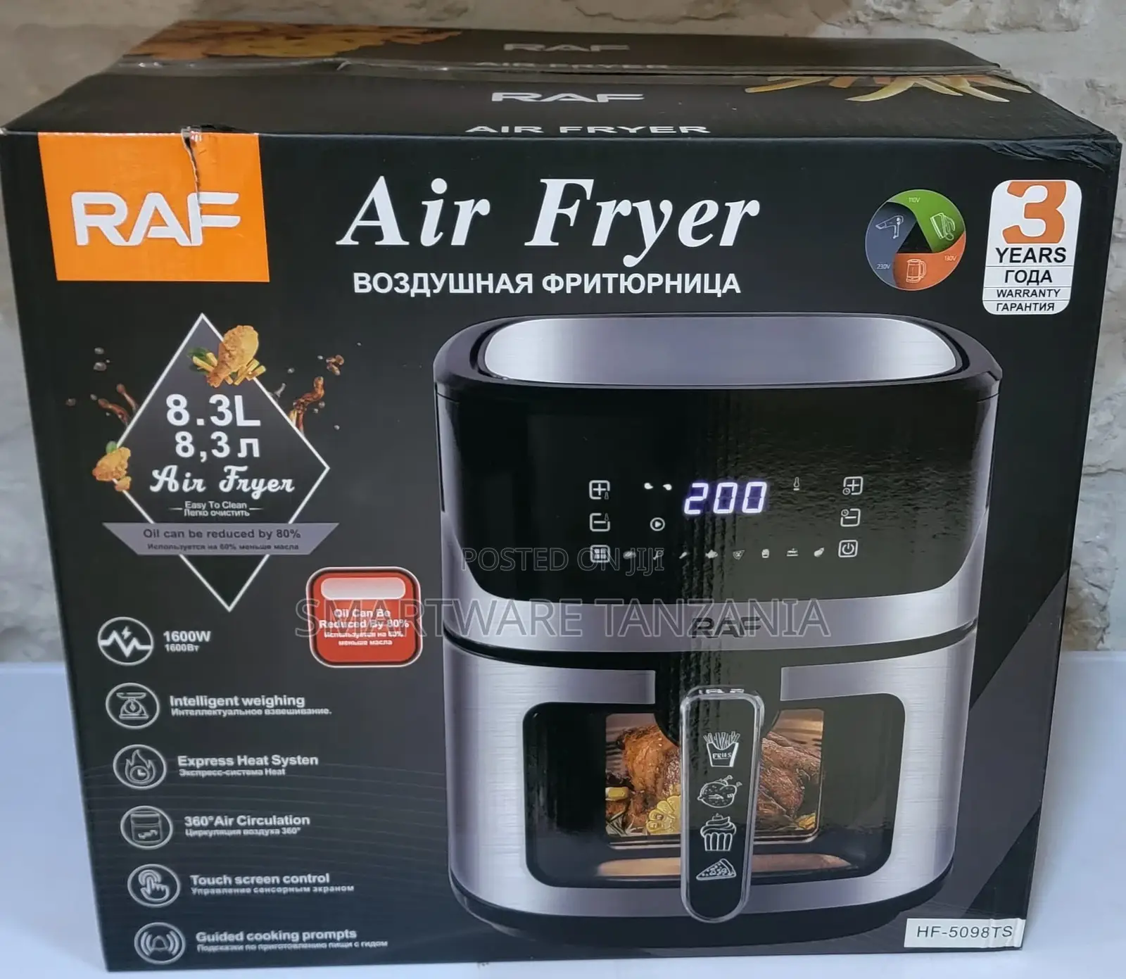 RAF Air Fryer Digital 1700 WAT 8.5 Liter Model R5351