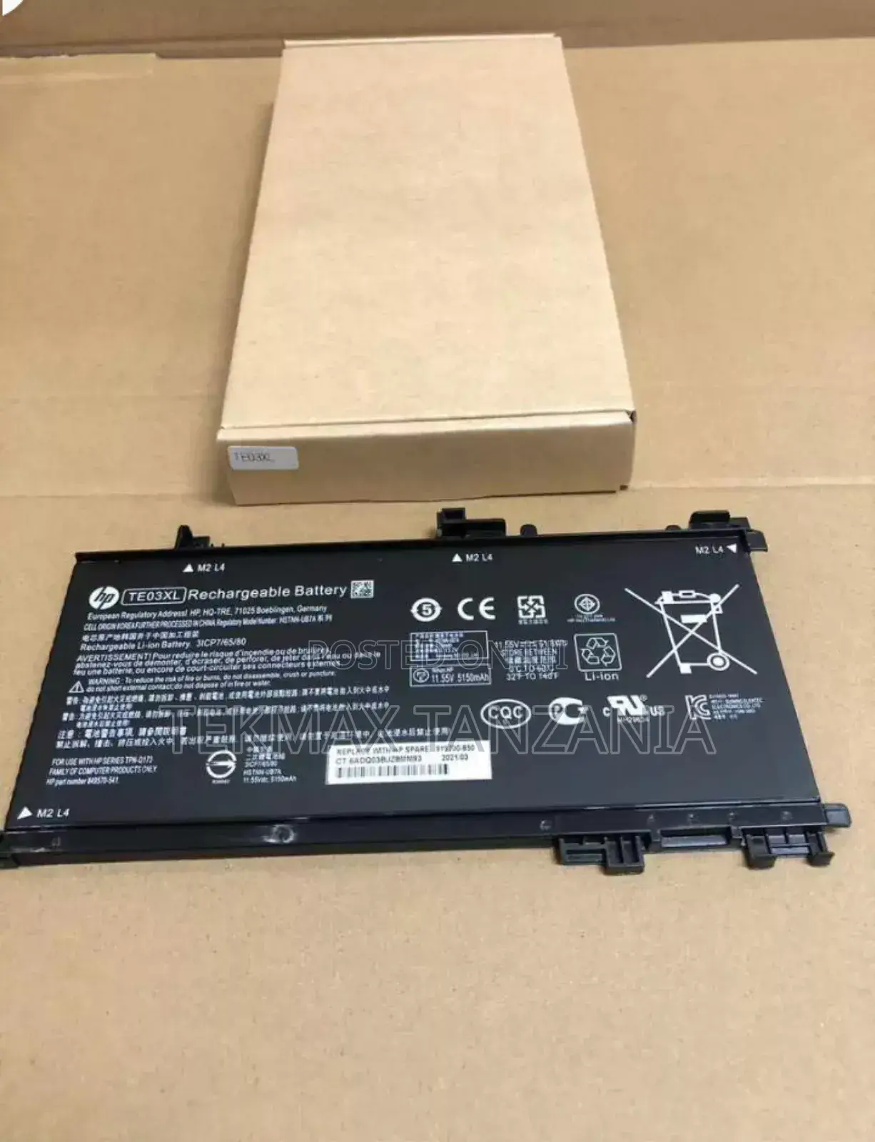 HP Battery for Pavillion and Omen Model TE03XL
