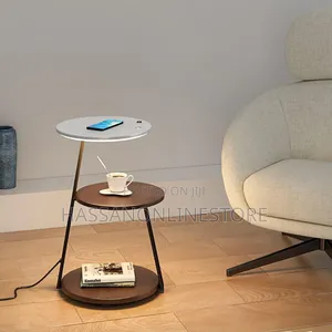 Solid Wood Coffee Table With Light