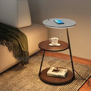 Solid Wood Coffee Table With Light