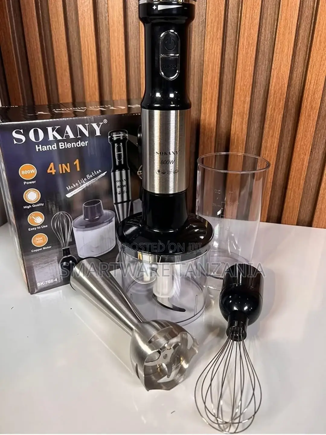 4 In 1 High Power Immersion Hand Stick Blender Mixer Chopper