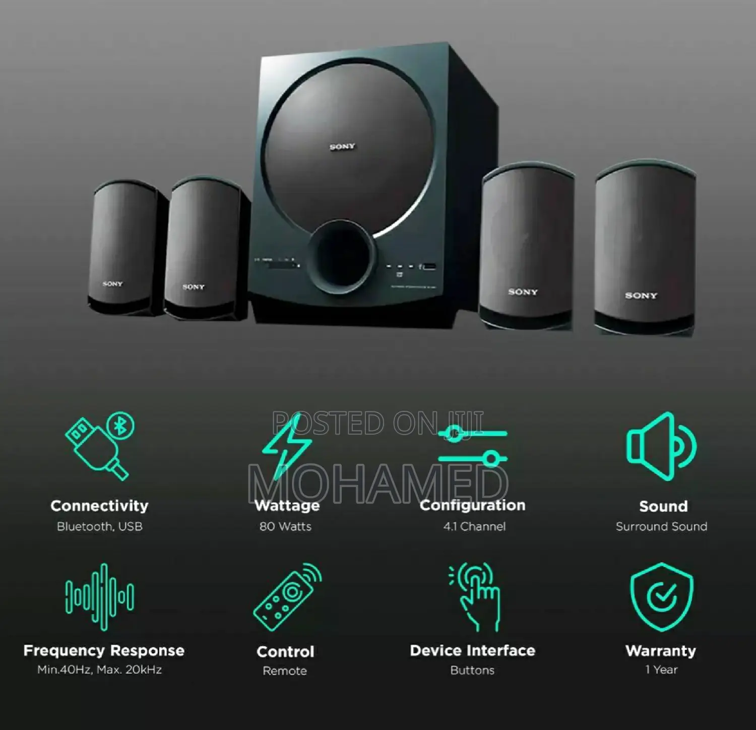 SONY Multimedia Speaker System 80W