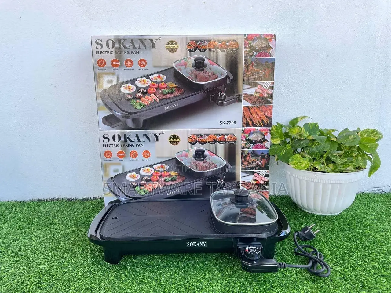 Smokeless 2-in-1 Electric Grill And Cooking Pot Table Grill