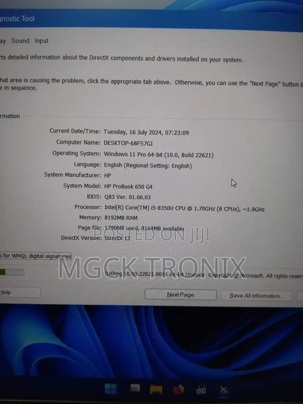 Laptop HP ProBook 640 G5 8GB Intel Core I7 HDD+SSD 256GB