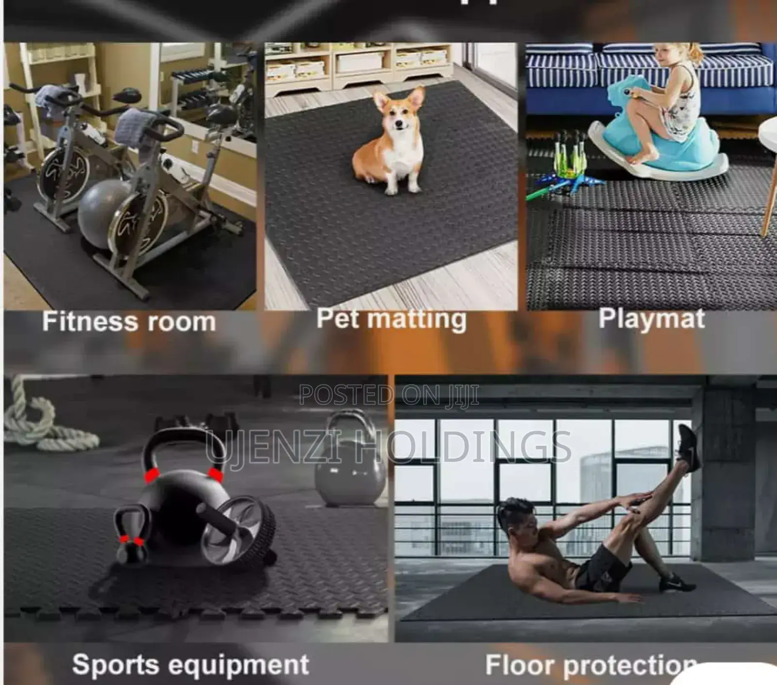 Gym Foam Mats Black and Dark Colours Now in Tanzania