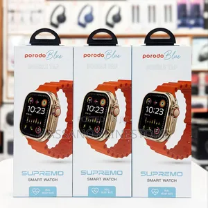 Porodo Blue Supremo Smart Watch With Orange Strap