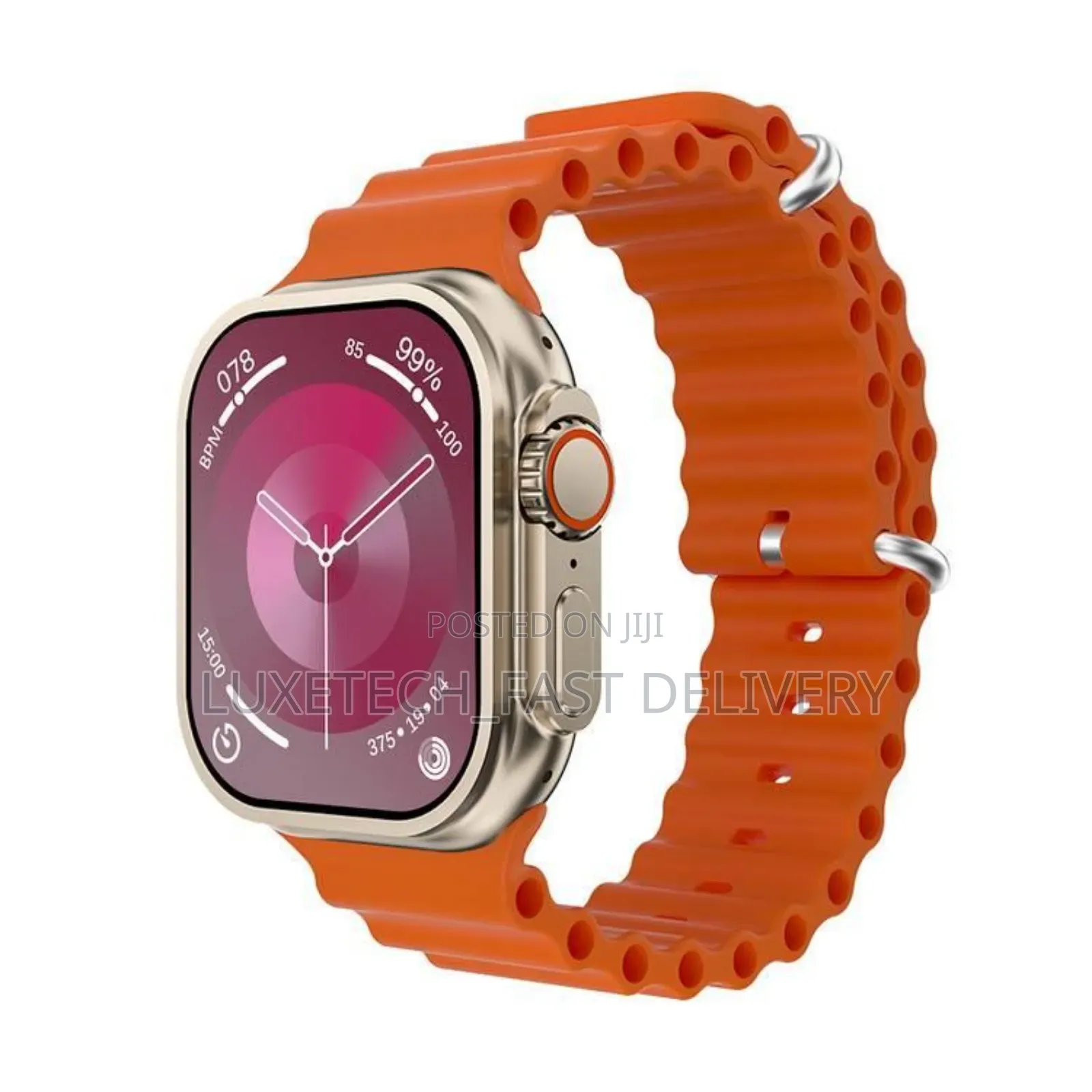 Porodo Blue Supremo Smart Watch With Orange Strap