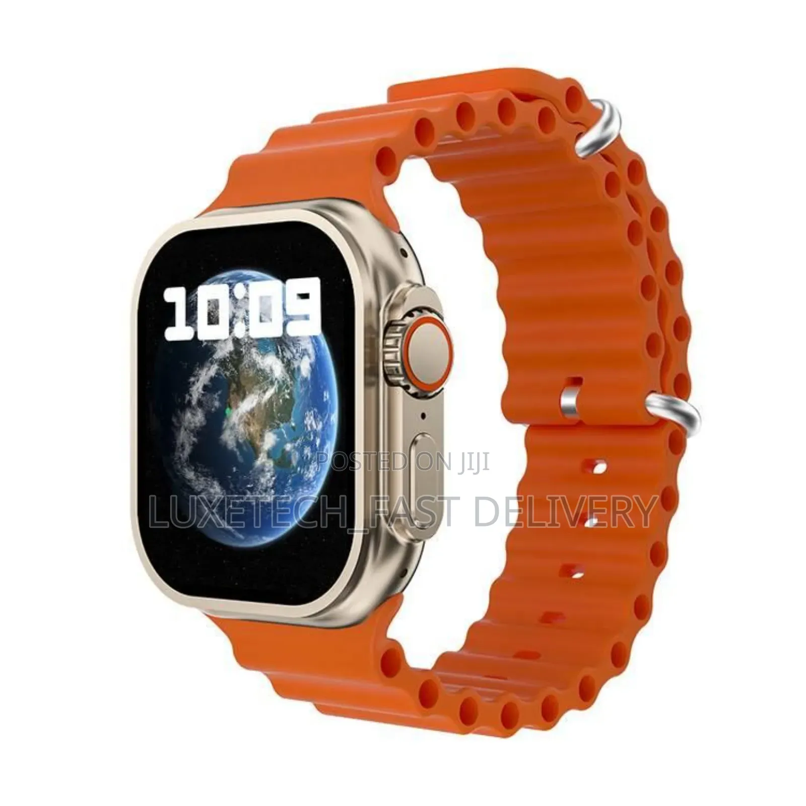 Porodo Blue Supremo Smart Watch With Orange Strap