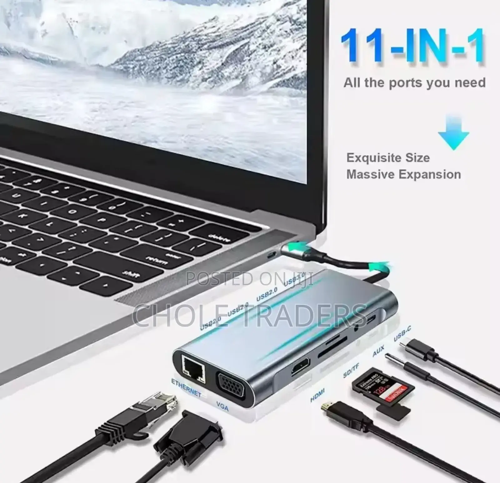 11 in 1 USB-C Hub Docking Station