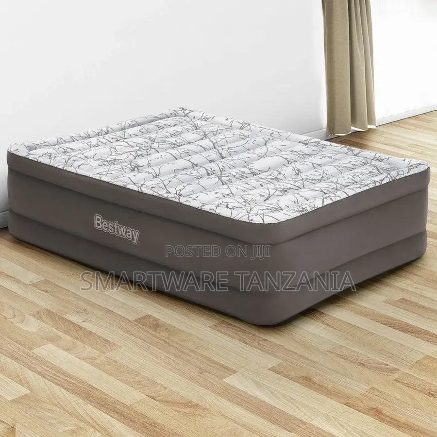 152x203x56cm Bestway Air Mattress Inflatable Bed Airbed Grey