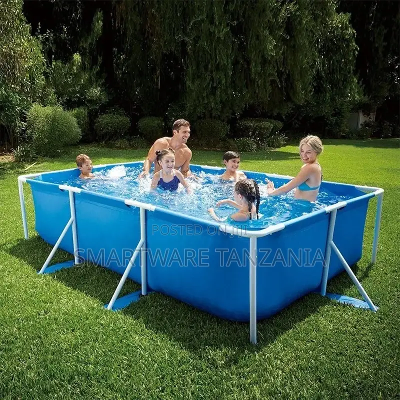 Intex Metal Frame Rectangular Pool Large, 3m X 2m X 75cm