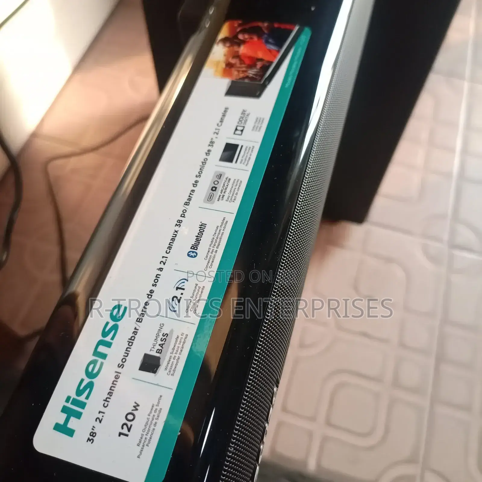 Hisense Sound Bar 2.1 CH 120W With Wireless Subwoofer
