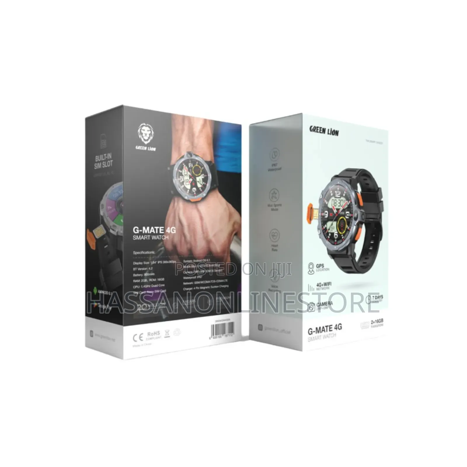 Green Lion G-Mate 4G Smart Watch - Black
