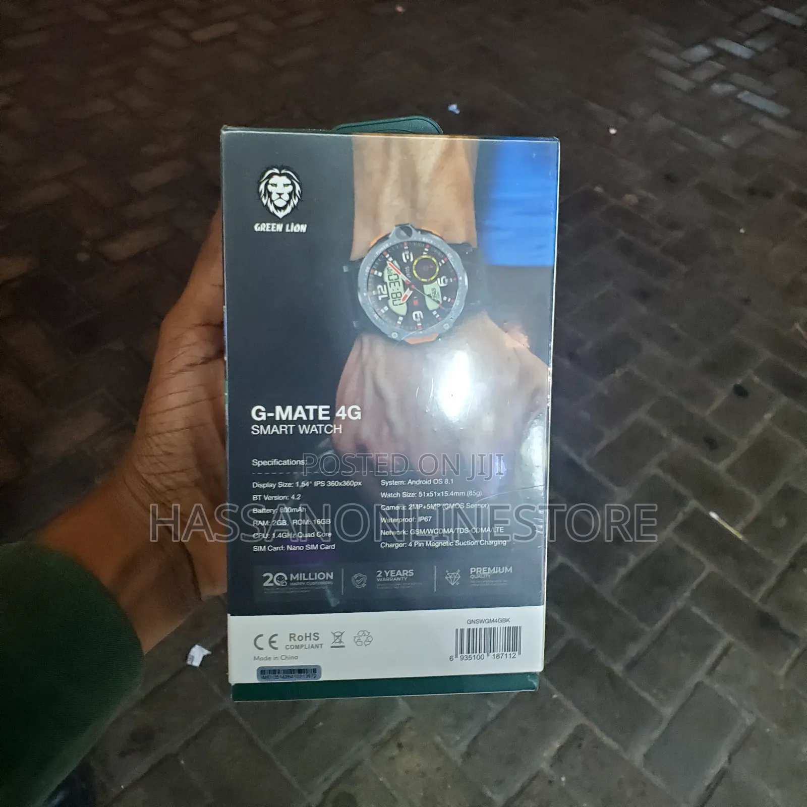 Green Lion G-Mate 4G Smart Watch - Black