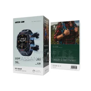 Green Lion Fit-Gear TWS Smartwatch - Black