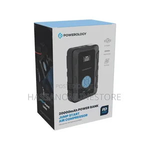 Powerology Jumpstart Airpump 45W 3000A Max Current 20000mah