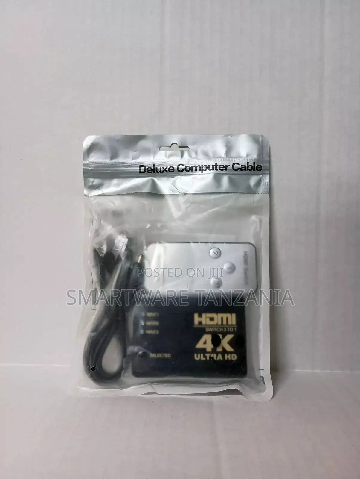 NEW HDMI Switch 3 To 1 Ultra HD Remote + Cables IR Remote
