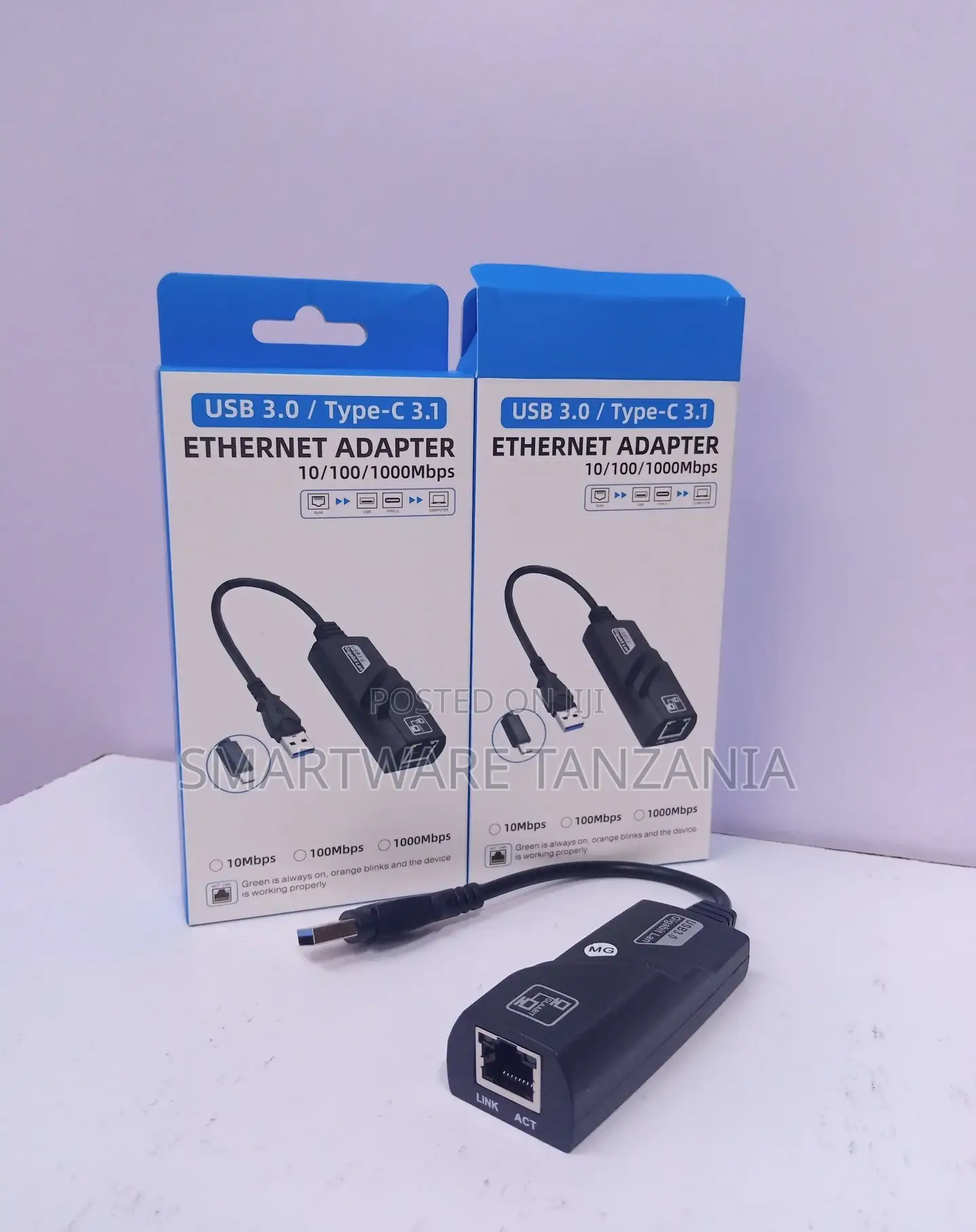 USB C LAN Adapter, USB Type C To RJ45 Gigabit Ethernet Cable