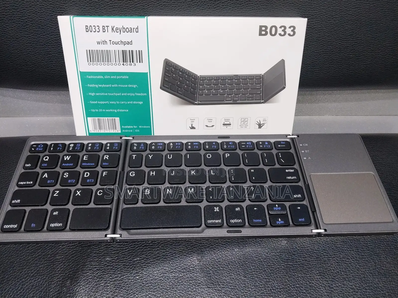63 Keys Three Folding Design Portable Wireless Keyboard