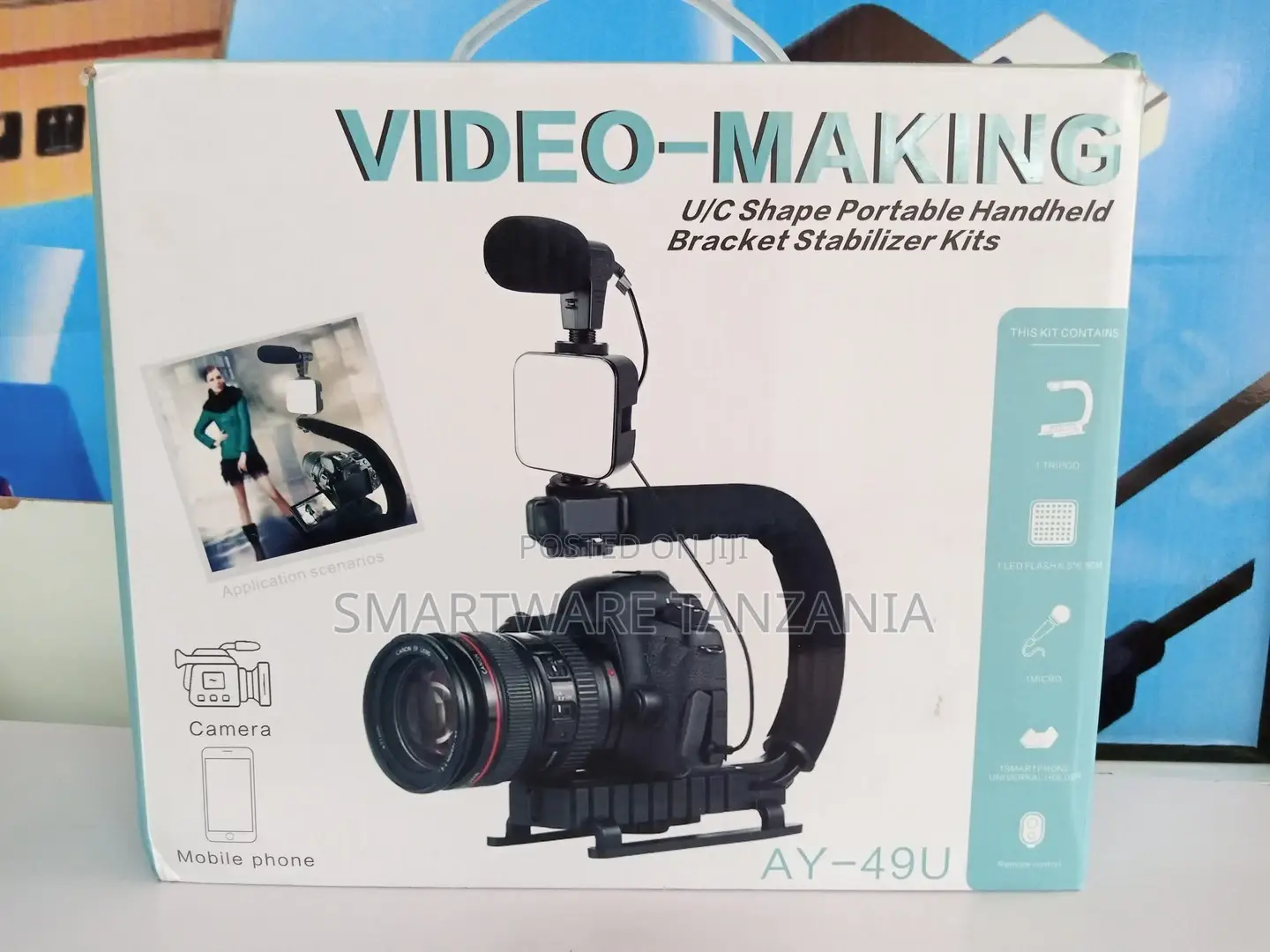 Vlogging Kit/Video Maker Kit +Mic+Tripod+Holder /Light
