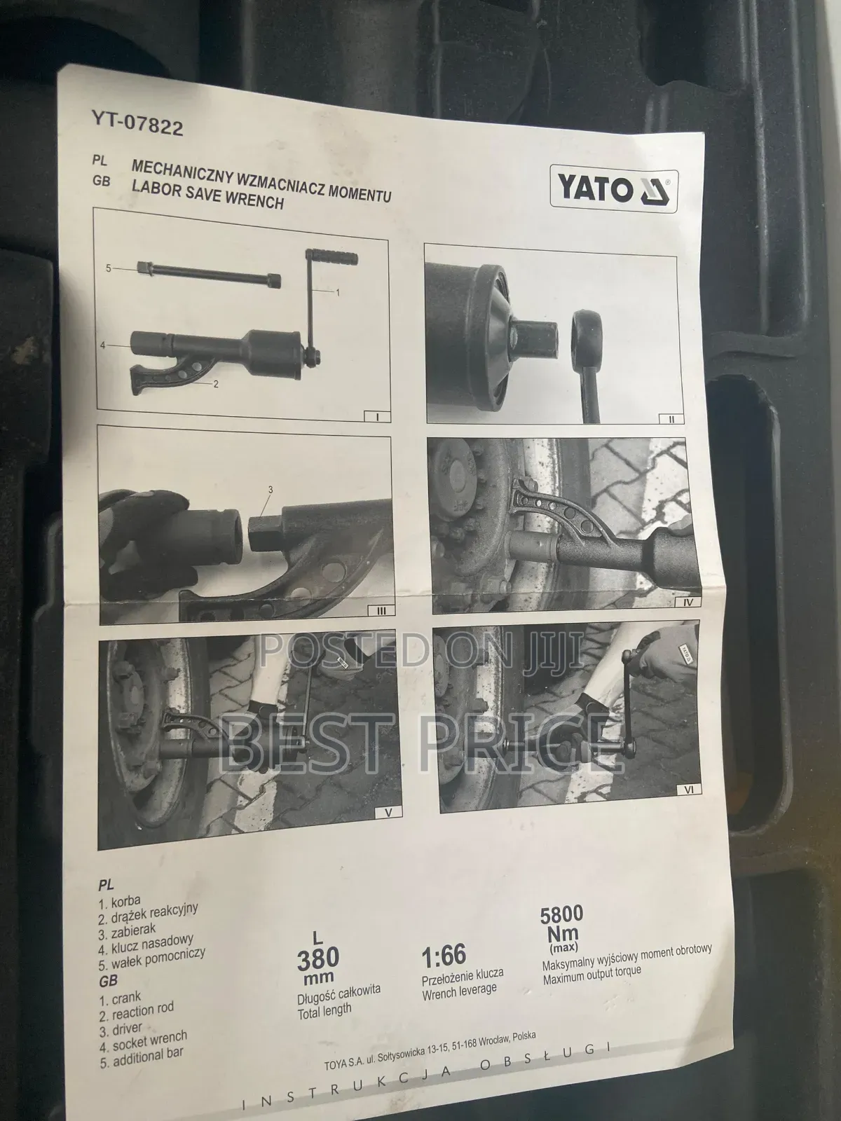 Yato Labor Save Wrench Yt-07822