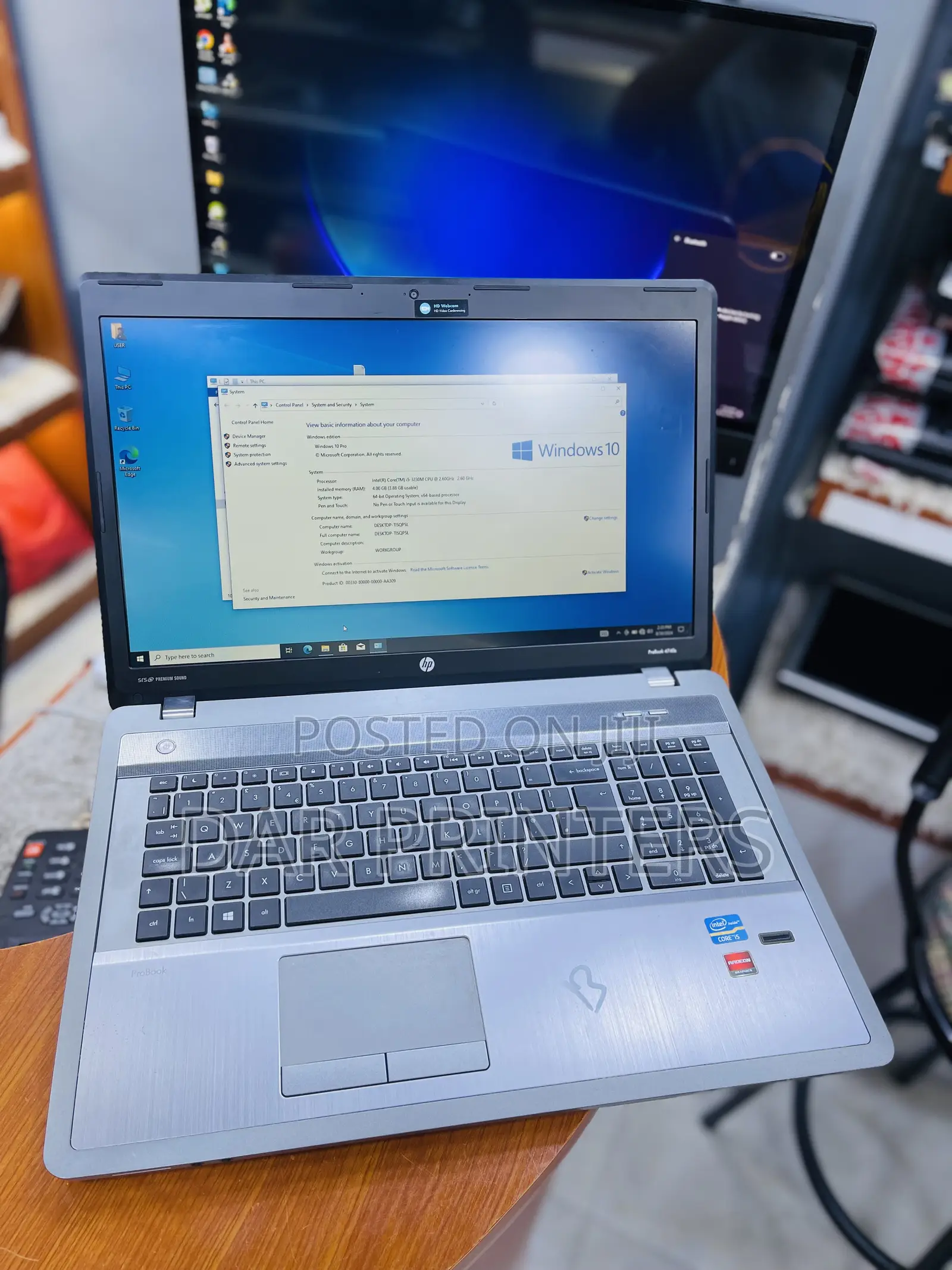 Laptop HP ProBook 4740S 4GB Intel Core I5 HDD 640GB