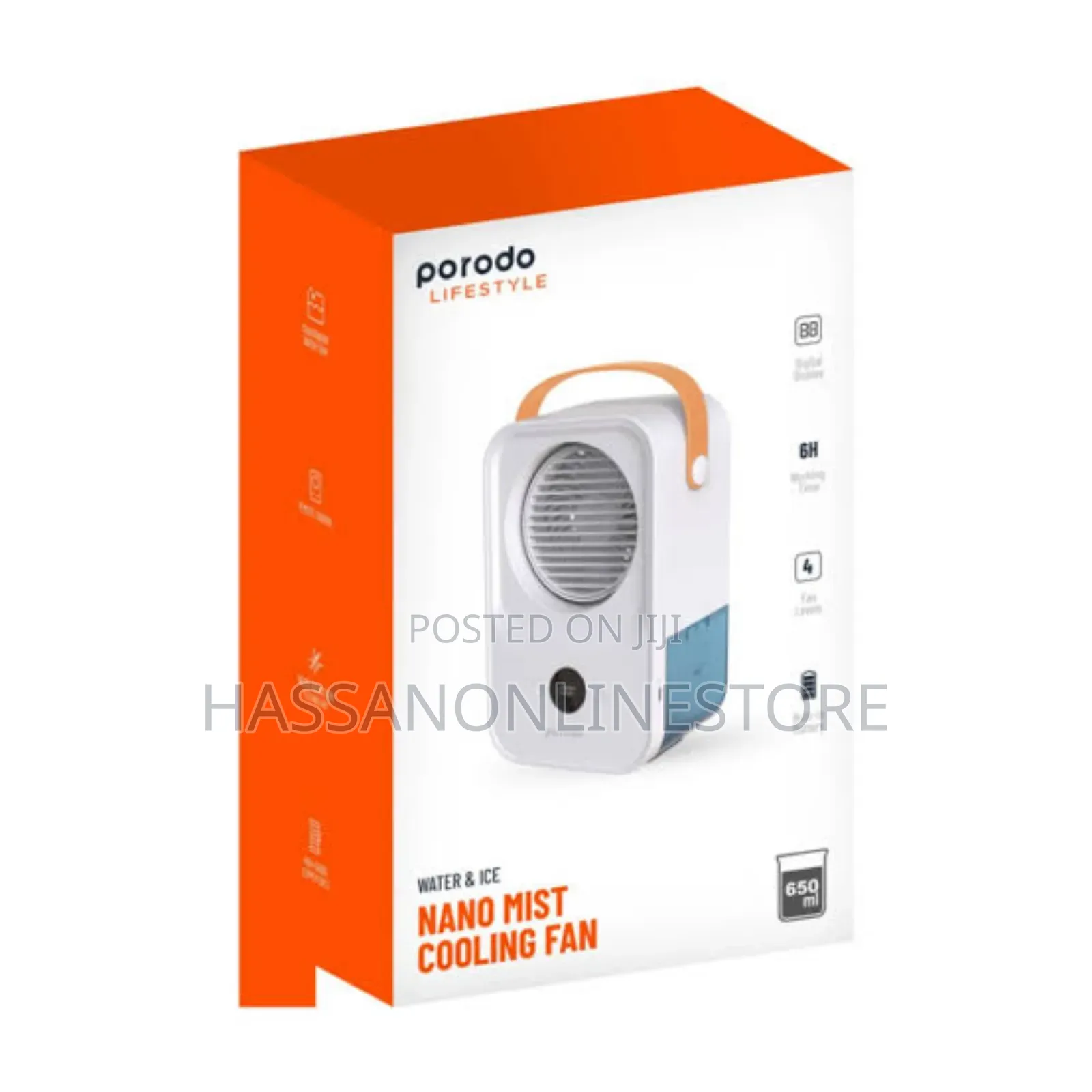 Porodo Lifestyle Water Ice Nano Mist Cooling Fan