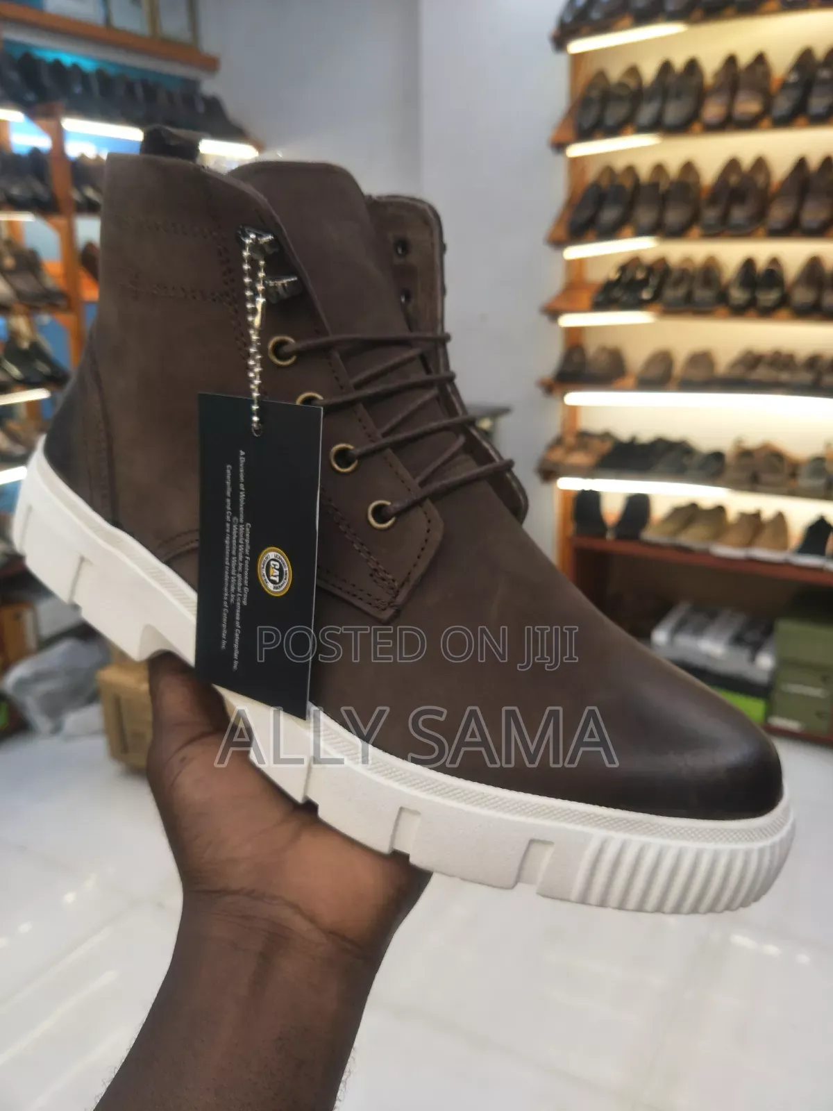 Mens Boots Caterpillar Material Leather