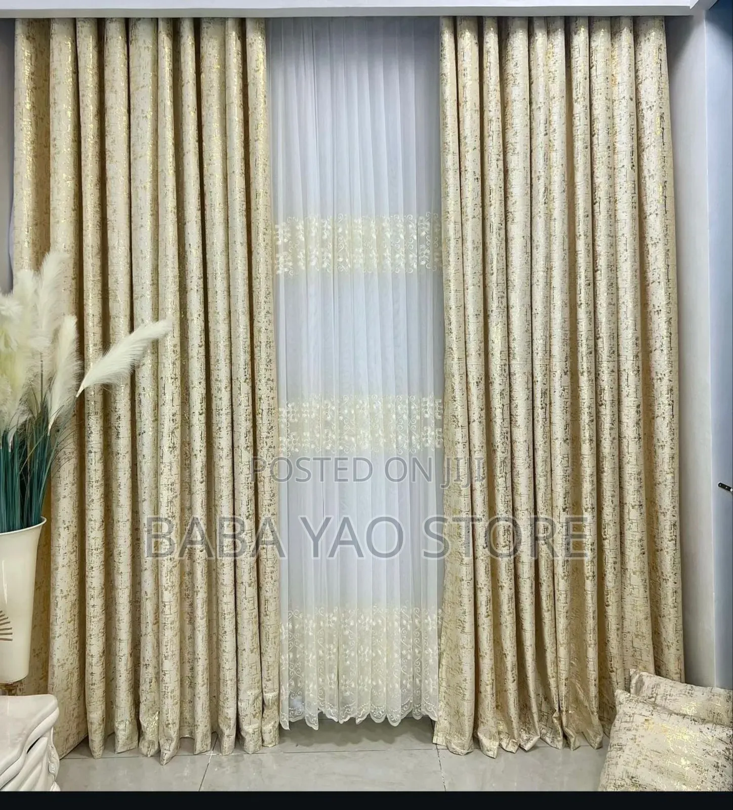 High Quality Two Curtains With One Less 1.5 Metres Long Long