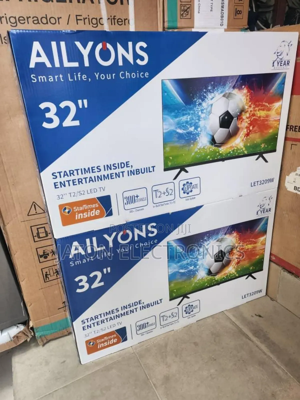 Ailyons 32 Inches Frameless Led Tv With Startimes Inside