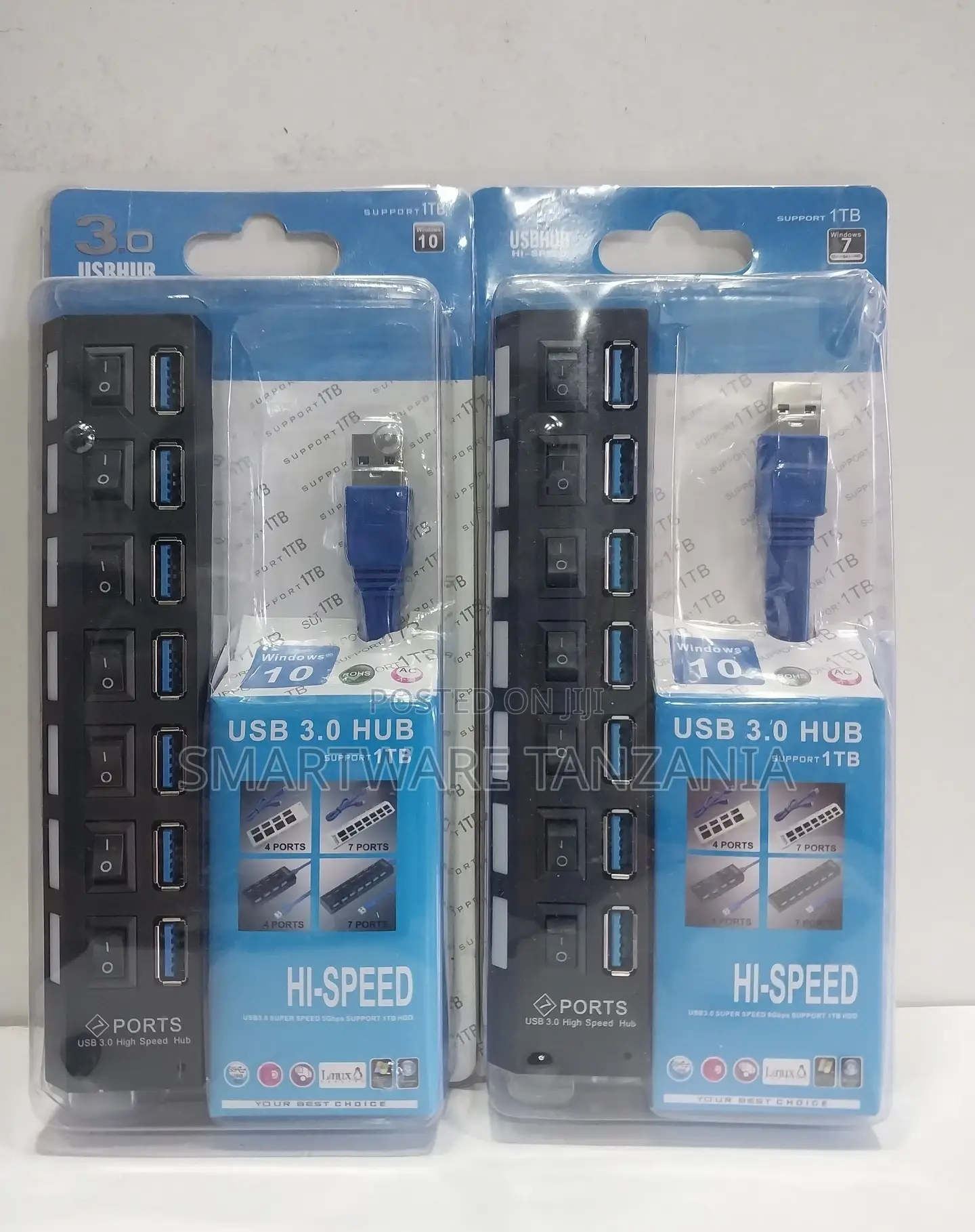 Multiport Adapter 7 Ports USB Hub 3.0 With Individual Power