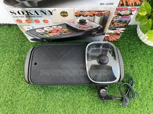 Electric Hot Pot With Grill, 2 In 1 Indoor Barbecue Hot Pot