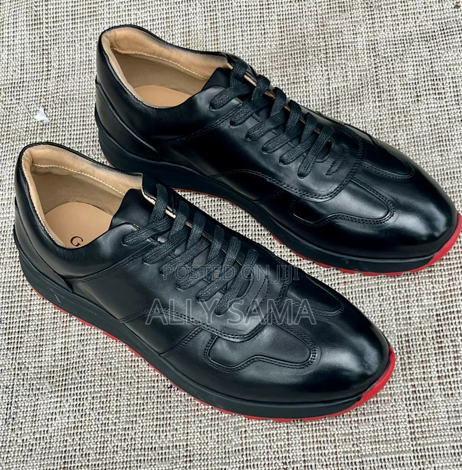 Mens Sneakers Gucci Full Black Material Leather Original