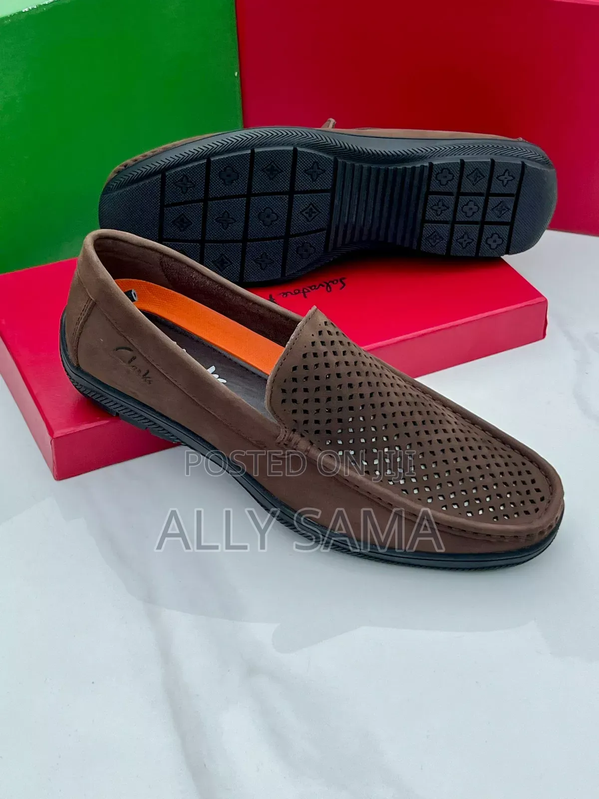 Mens Boots Loafers Brown Material Leather Original