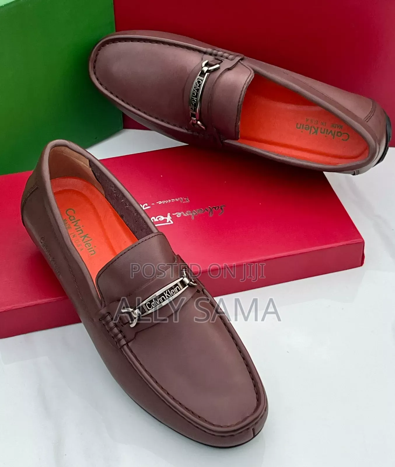 Mens Boots Loafers Brown Material Leather Original