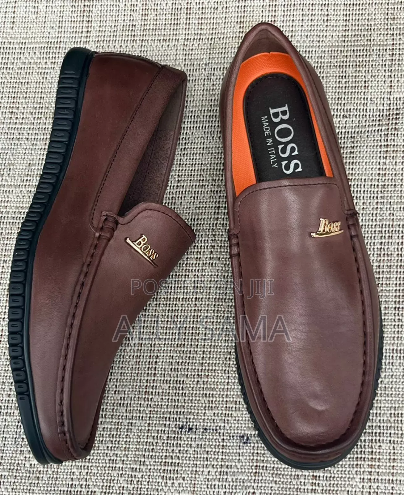 Mens Boots Loafers Brown Material Leather Original